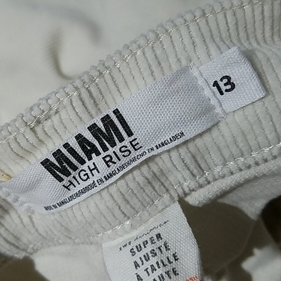 NEW WITH TAG CREAM HIGH RISE SUPER SKINNY STRETCH CORDUROYS SIZE 13 - Picture 9 of 9